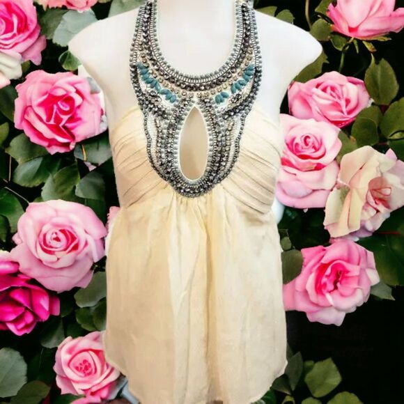 NWT Bebe Gem Embellished Top - Picture 1 of 3